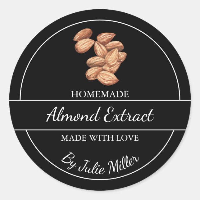 Simple Étiquette d'extraction d'amandes fait maiso (Devant)