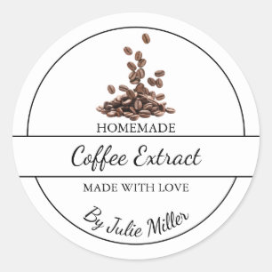 Simple Étiquette d'extraction de café fait maison
