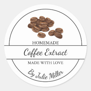 Simple Étiquette d'extraction de café fait maison