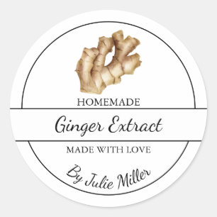 Simple Étiquette d'extraction de gingembre fait ma