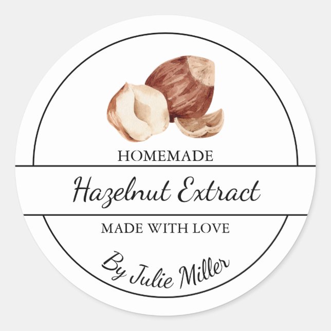 Simple Étiquette d'extraction de noisette fait mai (Devant)