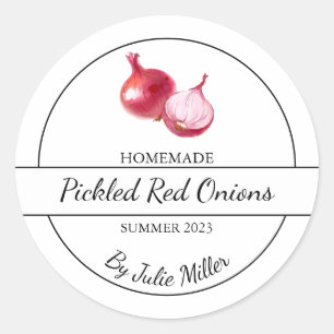 Simple Étiquette d'oignons rouges cuits maison