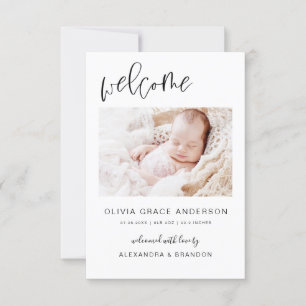 Simple Faire-part bébé photo Collage moderne