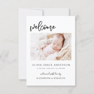 Simple Faire-part bébé photo Collage moderne