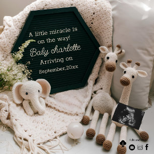 Simple faire-part de grossesse neutre et confortab