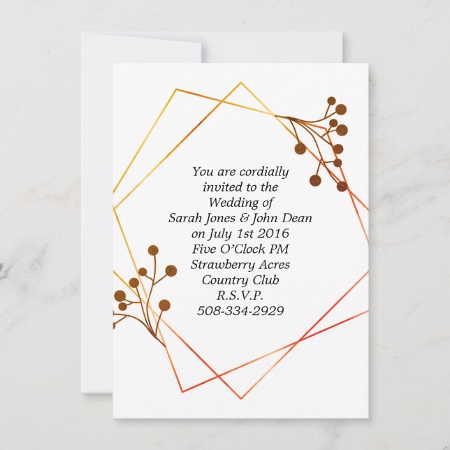 simple faire-part de mariage (Devant)