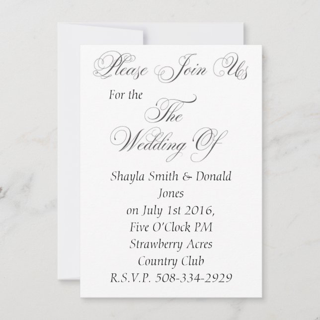 simple faire-part de mariage (Devant)