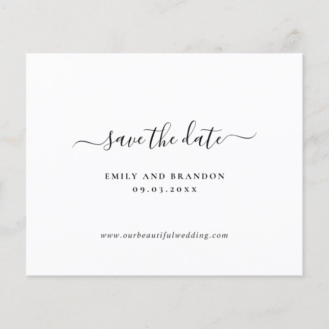 Simple Faire-Part de Mariage à Petit Budget (Devant)