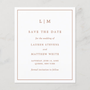 Simple faire-part de mariage à petit budget en ter