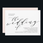 Simple Faire-part de mariage de calligraphie roman<br><div class="desc">De magnifiques invitations de calligraphie romantique,  tendance,  avec lettrage à la main et typographie de script simple. Jolie typographie et tout le texte noir fait de ce design vraiment remarquable. Ces simples invitations romantiques sont modernes et classe avec une touche chic,  mais traditionnelle.</div>