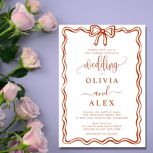 Simple Faire-part de mariage de Doodles Classiques (Créateur téléchargé)