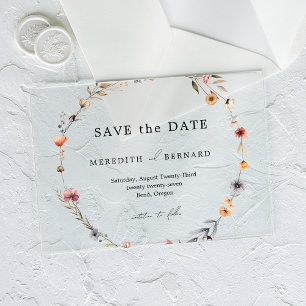 Simple Faire-Part de Mariage Floral Coloré