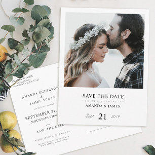 Simple Faire-Part de Mariage Photo Personnalisé