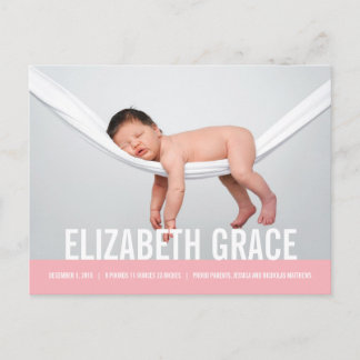 SIMPLE Faire-part de naissance moderne