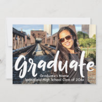 Simple Faire-part noire et blanche avec photo