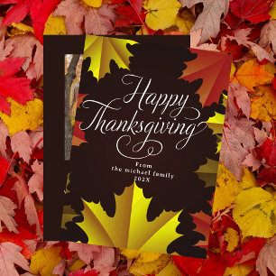 Simple Fall bon thanksgiving Carte de vacances pho