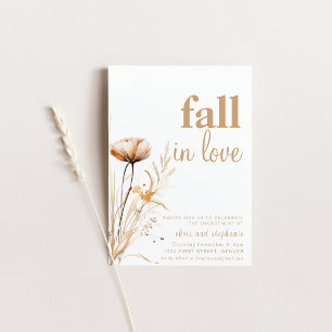 Simple Fall in Love Engagement Invitation