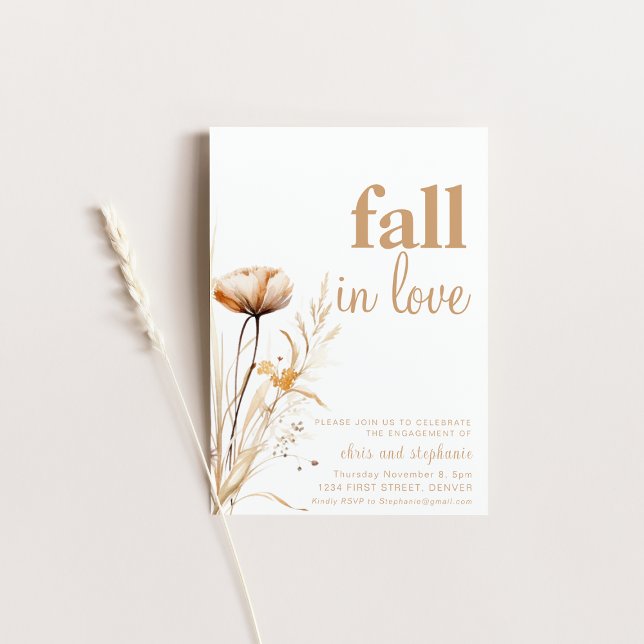 Simple Fall in Love Engagement Invitation (Créateur téléchargé)