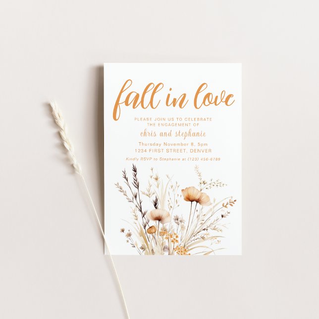 Simple Fall in Love Engagement Invitation (Créateur téléchargé)