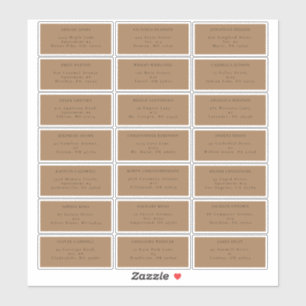 Simple Fall Terracotta Mariage Étiquette de adress