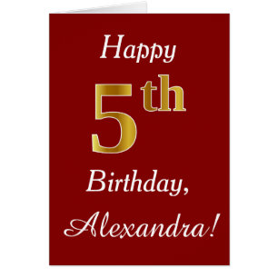 Simple Faux Gold 5e anniversaire + Carte de nom pe