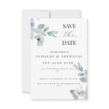 Simple Floral Enregistrer la carte Mariage Date