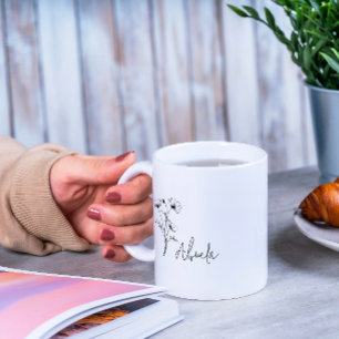 Simple Floral Moderne Abuela Mug