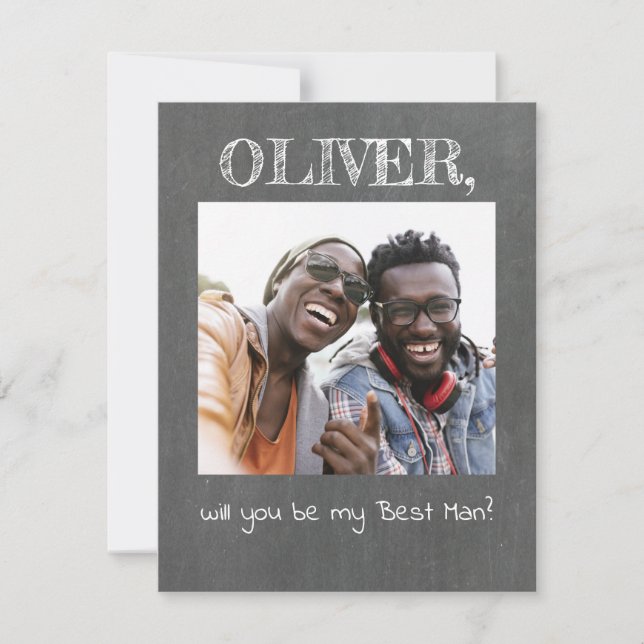 Simple Fun Demanderas-tu à être mon témoin Photo (Devant)