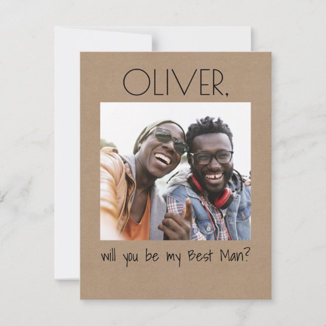 Simple Fun Demandez au futur marié Photo (Devant)