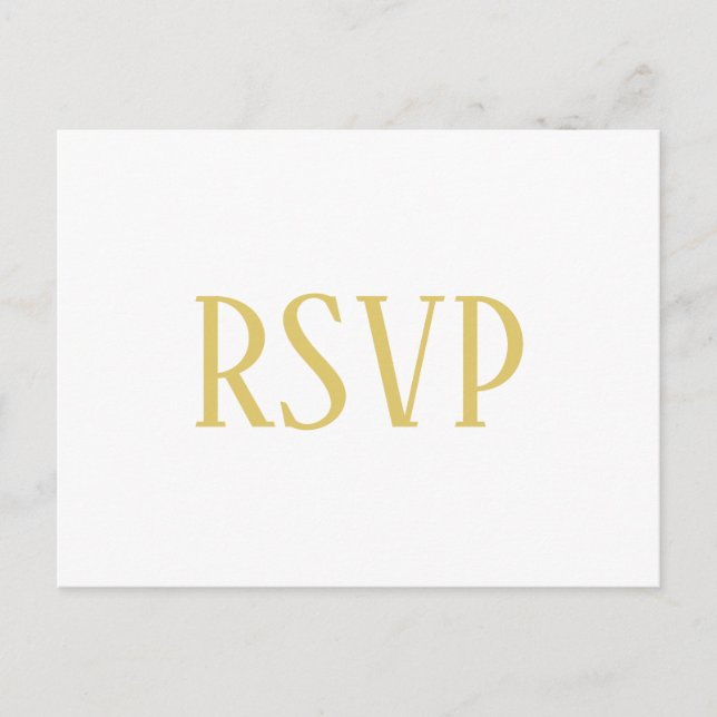 Simple Gold - Carte postale RSVP (Devant)