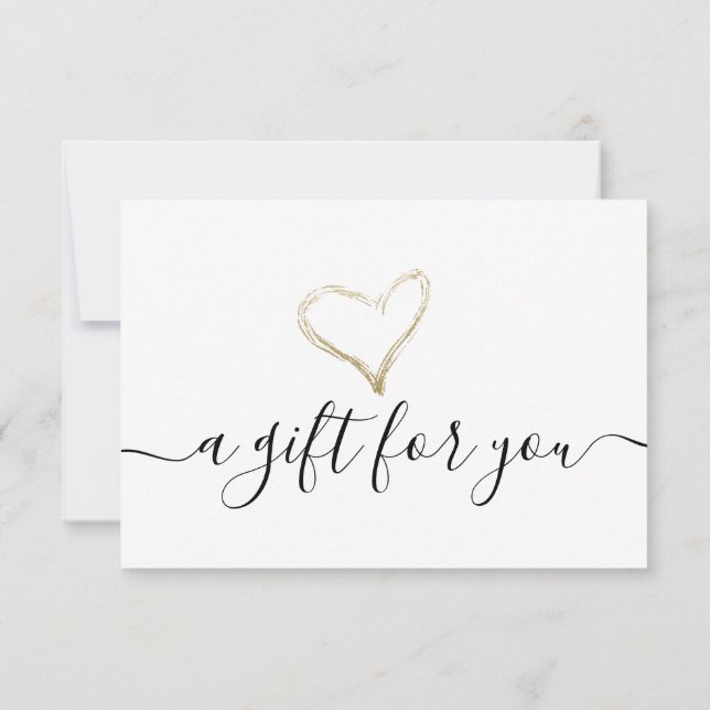 Simple Gold Foil Coeur certificat cadeau (Dos)