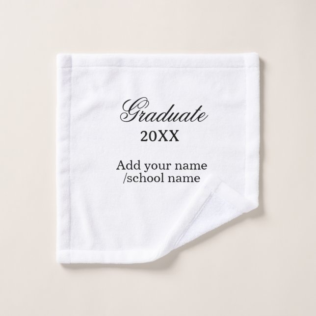 Simple graduation congratulations minimal add clas (Gant de toilette)