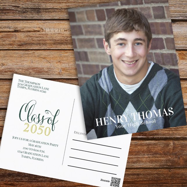 Simple Graduation Party Photo Invitation (Créateur téléchargé)