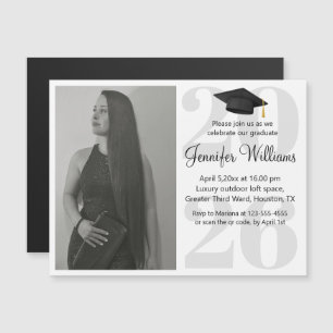 simple graduation photo 2025 partie qr code aimant
