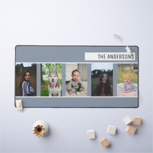 Simple Gray Custom Family Cinq Photo Collage