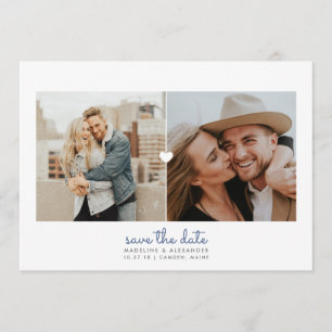 Simple Heart Diptych Enregistrer la carte de date