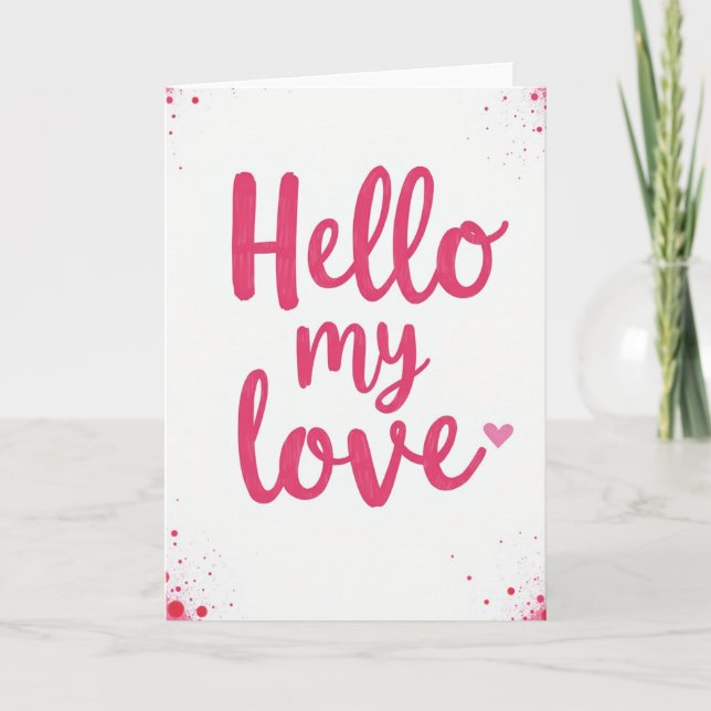 Simple Hello My Love Carte (Devant)