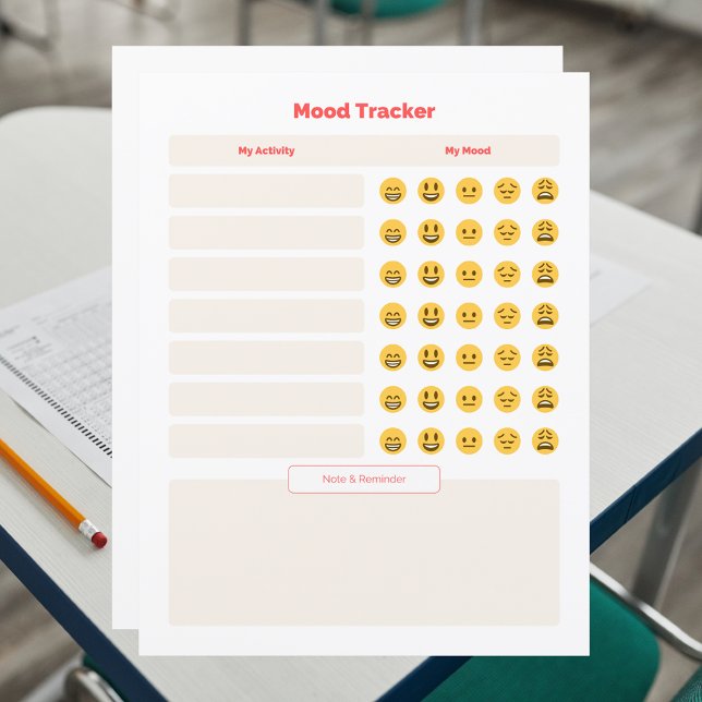 Simple Homeschool Mood Tracker Worksheet (Créateur téléchargé)