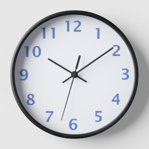 Simple horloge bleue