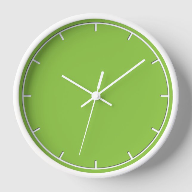 Simple horloge de mur vert (Recto)