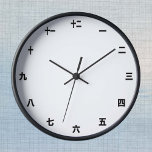 Simple horloge japonaise - Créez votre propre / Ka<br><div class="desc">Modèle mural avec numéros Kanji japonais. Personnalisez facilement dans "Edit Design" en ajoutant vos propres couleurs,  photos,  texte. Créez vos propres cadeaux cool pour votre famille et vos amis,  affaires pour chaque occasion.</div>