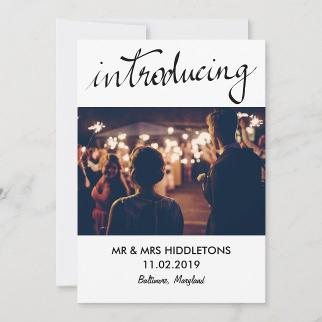 Simple introduction de la typographie Mariage Coup (Devant)