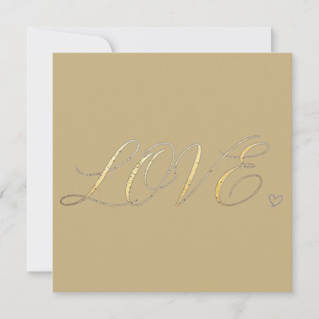 Simple invitation d'amour minimaliste moderne (Devant)