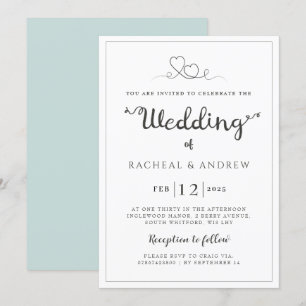 Simple invitation de mariage élégante