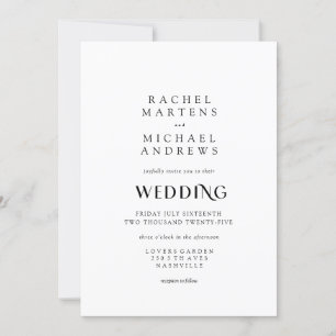 Simple invitation moderne