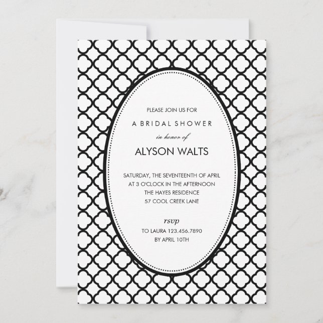 Simple Invitation Moderne de Fête Générale (Noir) (Devant)