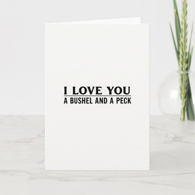 Simple je t'aime carte de boisseau et peck (Devant)