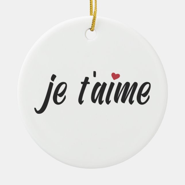 Simple Je T'aime Je t'aime Valentine | Ornement (Devant)