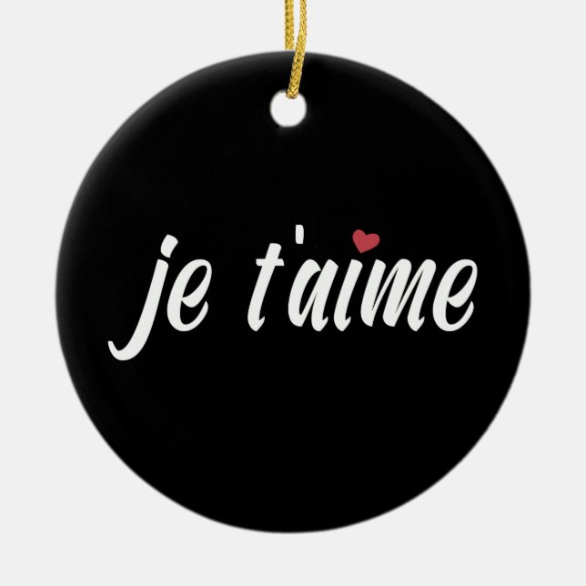 Simple Je T'aime Je t'aime Valentine | Ornement (Devant)
