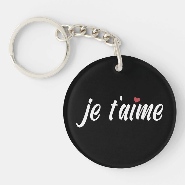 Simple Je T'aime Je t'aime Valentine | Porte-clé (Devant)